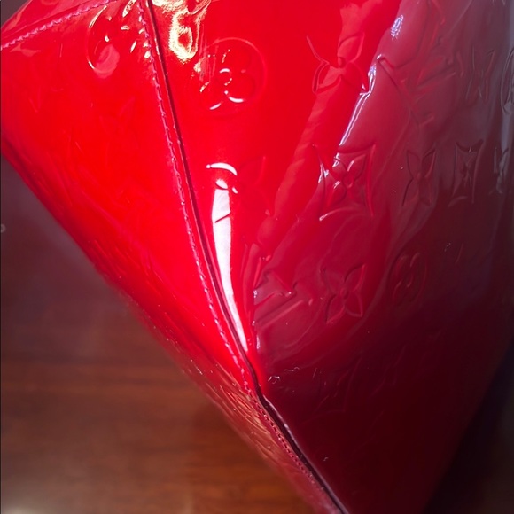 Louis Vuitton Vernis Red Embossed Bellevue Patent Leather Tote Bag - Picture 9 of 15
